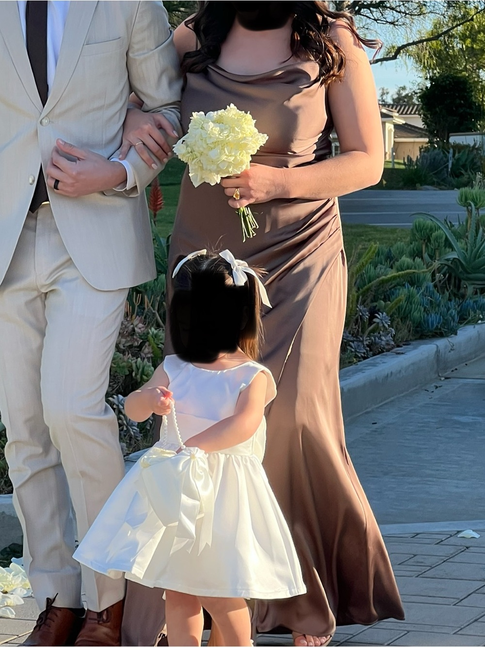 Birdy Grey Lydia Matte Satin Dress in Mocha - Picture 6 of 14